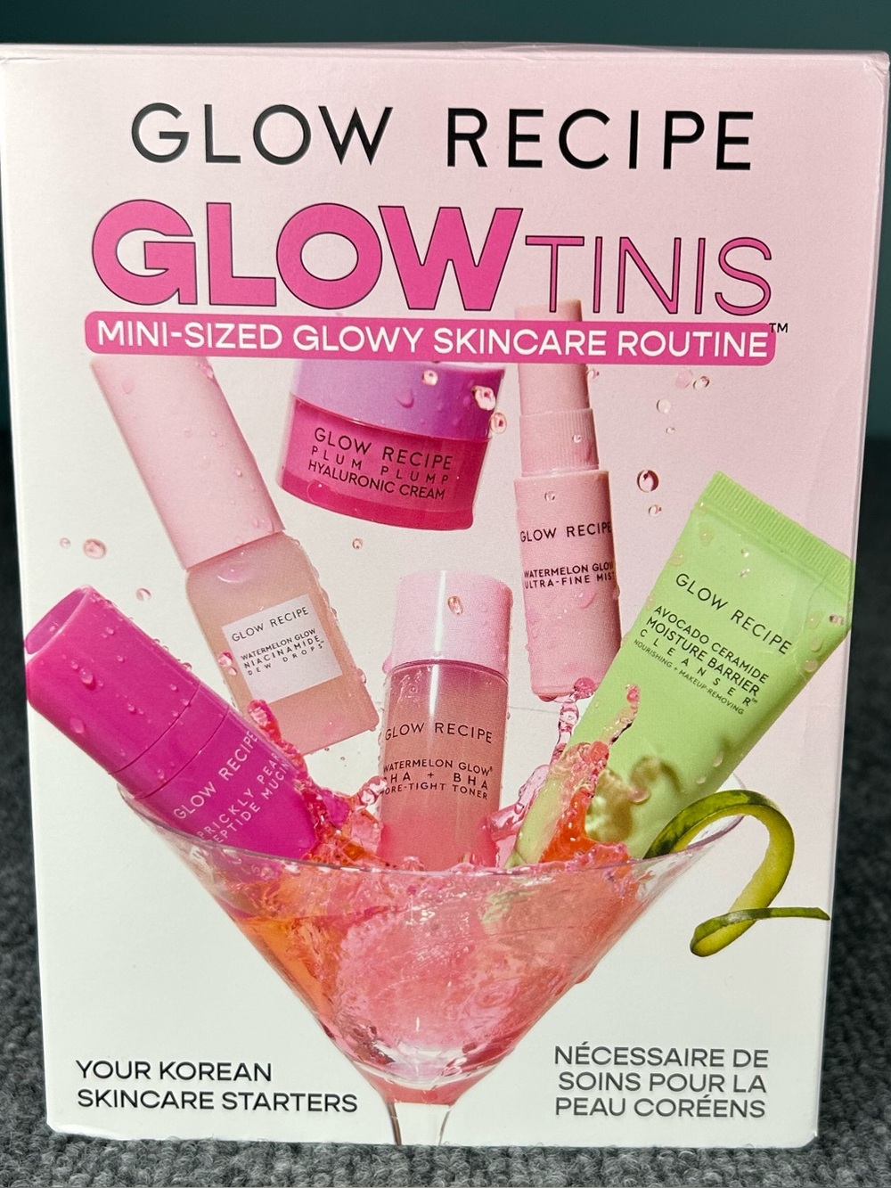 Glow Recipe Glowtinis ~ Glowy Skincare Routine ~ 6 Item Travel sz Set NIB 🍉🍸 - Picture 1 of 5